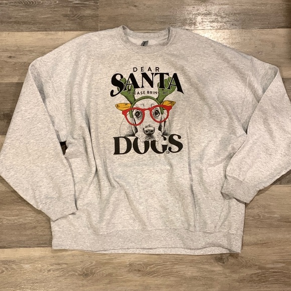 Dear Santa Please Bring Me Dogs 3XL sweatshirt - Picture 2 of 4